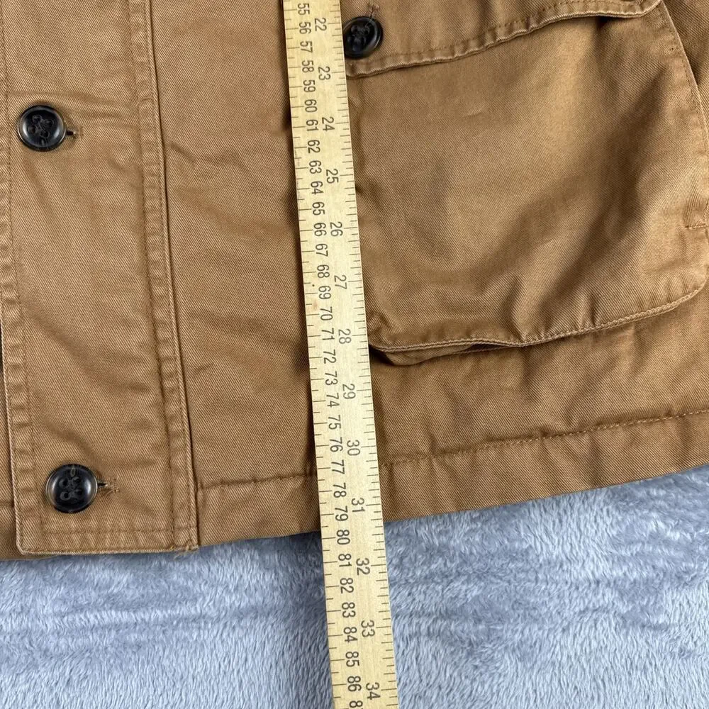Vtg Canvas Chore Barn Jacket‎ Coat Men's 2XL Oak Hill Brown Front Zip Button